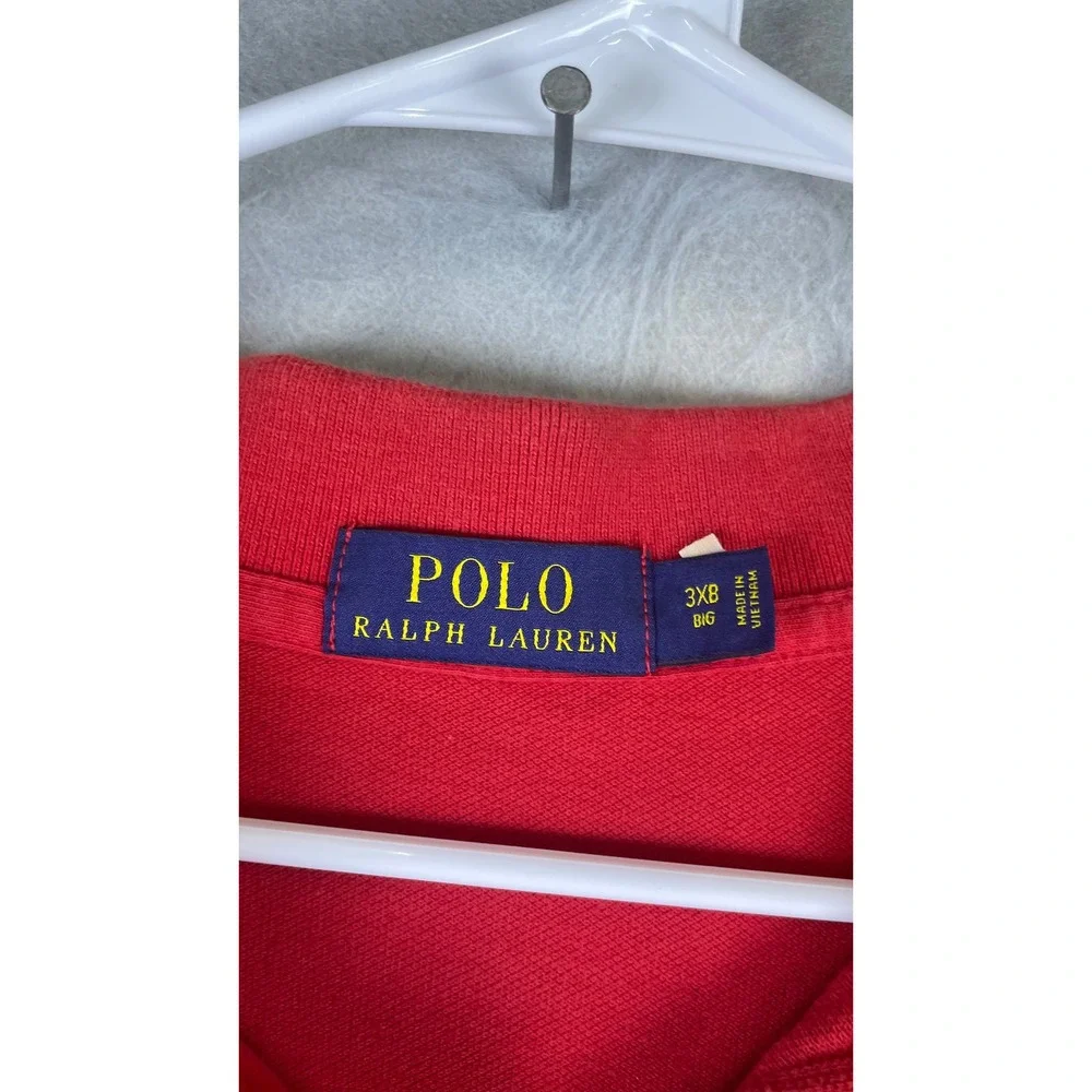 Polo Ralph Lauren Polo Shirt Mens 3XB Red Excellent Short Sleeve Pique Pony Logo